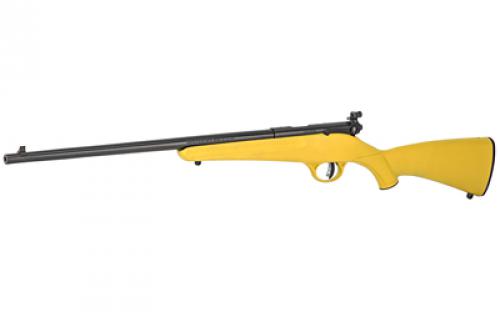 Savage Rascal, Single Shot, Bolt Action, 22LR, 16.125" Barrel, Matte Finish, Black, Yellow Polymer Stock, AccuTrigger, Adjustable Sights, Right Hand 13805