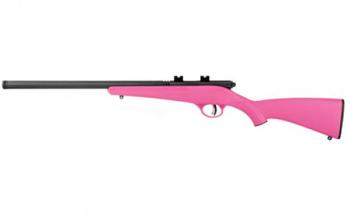 Savage Rascal FV-SR, Single Shot, Bolt Action, 22LR, 16.125 Threaded Barrel, Matte Finish, Black, Pink Synthetic Stock, AccuTrigger, Right Hand 13835