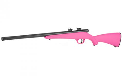 Savage Rascal FV-SR, Single Shot, Bolt Action, 22LR, 16.125" Threaded Barrel, Matte Finish, Black, Pink Synthetic Stock, AccuTrigger, Right Hand 13835