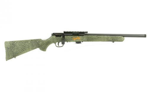 Savage Mark II FV-SR, Troy Landry Model, Bolt Action Rifle, 22LR, 16.5" Barrel, Threaded 1/2x28, 1:16 Twist, Matte Finish, Black, Green Alligator Synthetic Stock, 5 Rounds, Right Hand 28717