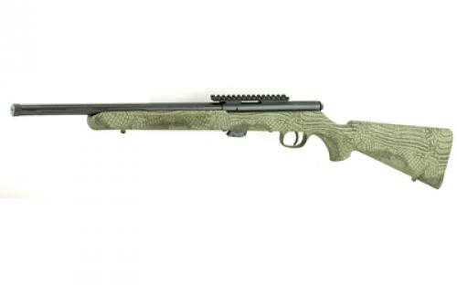 Savage Mark II FV-SR, Troy Landry Model, Bolt Action Rifle, 22LR, 16.5" Barrel, Threaded 1/2x28, 1:16 Twist, Matte Finish, Black, Green Alligator Synthetic Stock, 5 Rounds, Right Hand 28717