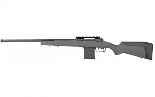 Savage 110 Tactical, Bolt Action Rifle, 308 Winchester, 24 Threaded Barrel, Black, Matte Finish, Gray Polymer Stock, AccuTrigger, Magpul AICS Magazine, 10 Rounds, 1 Magazine, Right Hand 57007