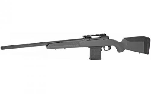 Savage 110 Tactical, Bolt Action Rifle, 308 Winchester, 24" Threaded Barrel, Black, Matte Finish, Gray Polymer Stock, AccuTrigger, Magpul AICS Magazine, 10 Rounds, 1 Magazine, Right Hand 57007