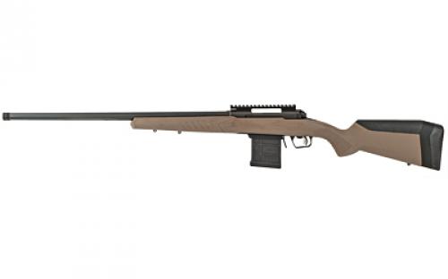 Savage 110 Tactical Desert, Bolt Action Rifle, Short Action, 6.5 Creedmoor, 24 Threaded Barrel, Matte Finish, Black, Flat Dark Earth Synthetic Stock, 1 Magpul AICS Magazine, 10 Rounds, Right Hand 57008