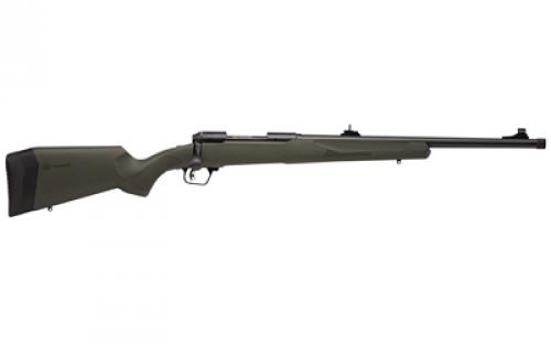 Savage 110 Hog Hunter, Bolt Action Shotgun, Short Action, 308 Winchester, 20 Threaded Barrel, 5/8x24 Thread Pitch, Matte Finish, Black, Olive Drab Green Synthetic Stock, Right Hand, 1 Magazine, 4 Rounds 57019