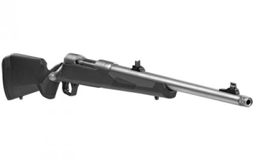 Savage 110 Brush Hunter, Bolt Action Rifle, Long Action, 338 Winchester Magnum, 20" Threaded Barrel Muzzle Brake, Matte Finish, Black, Synthetic Stock, 1 Magazine, 3 Rounds, Right Hand 57043