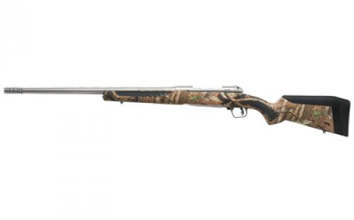 Savage 110 Bear Hunter, Bolt Action Rifle, 300 Winchester Short Magnum, 23 Barrel, Matte Finish, Stainless Steel, Mossy Oak Break-Up Country Polymer Stock, AccuTrigger, Hinged Floorplate, 2 Rounds, Right Hand, BLEM (Damaged Box and Scuffs on Floorplate) 57069