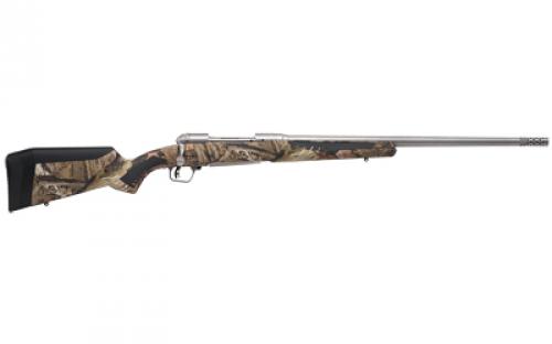 Savage 110 Bear Hunter, Bolt Action Rifle, 300 Winchester Short Magnum, 23" Barrel, Matte Finish, Stainless Steel, Mossy Oak Break-Up Country Polymer Stock, AccuTrigger, Hinged Floorplate, 2 Rounds, Right Hand, BLEM (Damaged Box and Scuffs on Floorplate) 57069