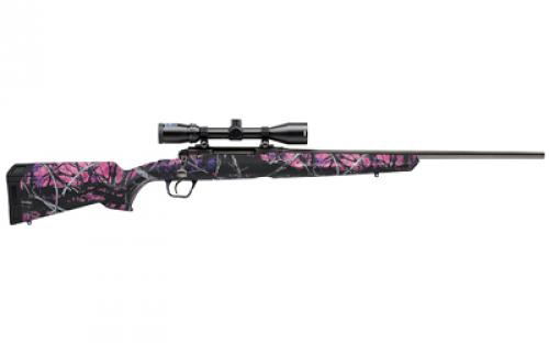 Savage Axis XP Muddy Girl, Bolt Action Rifle, 223 Remington, 20 Barrel, Matte Finish, Black, Pink Camo Synthetic Stock, Right Hand, 4 Rounds 57271