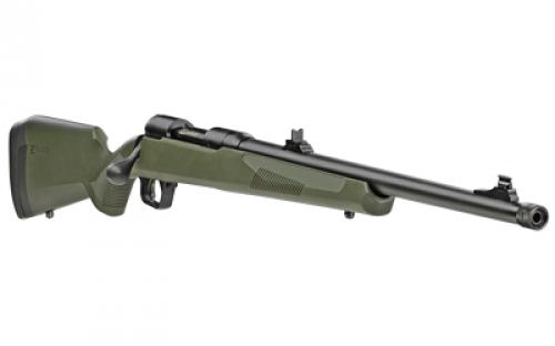 Savage 110 Hog Hunter, Bolt Action Rifle, 350 Legend, 18" Barrel, Matte Finish, Black, Dark OD Green Polymer Stock, AccuTrigger, Detachable Box Magazine, Adjustable Iron Sights, 4 Rounds, Right Hand 57534