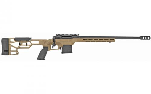 Savage 110 Precision, Bolt Action Rifle, 308 Winchester, 20" Heavy Barrel, Threaded 5/8-24, BA Muzzle Brake, Flat Dark Earth, MDT LSS XL Chassis, AccuTrigger, Right Hand, 10 Rounds, Includes 1 AICS Magazine/ 20 MOA 1 Piece EGW Rail 57563