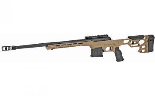 Savage 110 Precision, Bolt Action Rifle, 308 Winchester, 20" Heavy Barrel, Threaded 5/8-24, BA Muzzle Brake, Flat Dark Earth, MDT LSS XL Chassis, AccuTrigger, Right Hand, 10 Rounds, Includes 1 AICS Magazine/ 20 MOA 1 Piece EGW Rail 57563