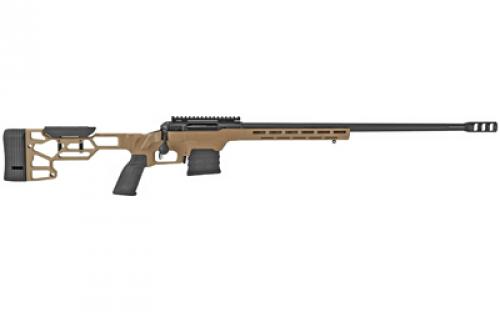 Savage 110 Precision, Bolt Action Rifle, 6.5 Creedmoor, 24" Heavy Barrel, Threaded 5/8-24, BA Muzzle Brake, Flat Dark Earth, MDT LSS XL Chassis, AccuTrigger, Right Hand, 10 Rounds, Includes 1 AICS Magazine and 20 MOA 1 Piece EGW Rail 57564