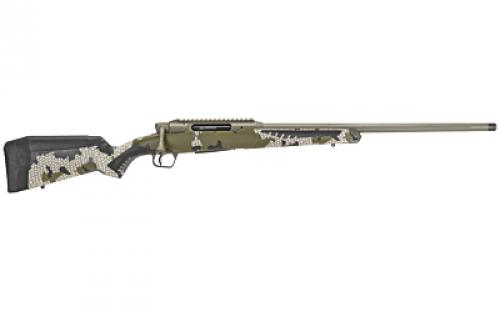 Savage Impulse Big Game, Straight Pull Bolt Action, 6.5 Creedmoor, 22" Barrel, Fluted, Threaded, Cerakote Finish, Hazel Green, KUIU Verde 2.0 Camo AccuStock, Right Hand, AccuTrigger, Detachable Box Magazine, 20 MOA Rail, 4 Rounds, 1 Magazine 57647