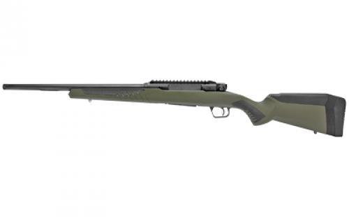 Savage Impulse Hog Hunter, Straight Pull Bolt Action Rifle, 308 Winchester, 18 Barrel, Threaded, Matte Finish, Black, Olive Drab Green AccuStock, Right Hand, AccuTrigger, Detachable Box Magazine, 20 MOA Rail, 4 Rounds, 1 Magazine 57653