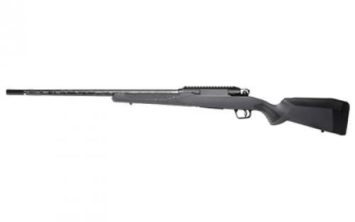 Savage Impulse Mountain Hunter, Straight Pull Bolt Action Rifle, 6.5 PRC, 24 Proof Threaded Barrel, 5/8x24 Thread Pitch, Gray Synthetic Stock, Matte Finish, Black, Right Hand, Includes 20 MOA 1 Piece Rail, Muzzle Break, 2 Rounds, (1) Flush Fit Magazine 57897