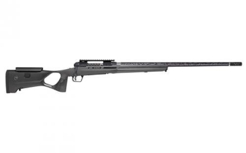 Savage 110 KLYM, Bolt Action Rifle, 6.5 Creedmoor, 22 Carbon Fiber Wrapped Stainless Steel Cut Barrel, 5/8x24 Threaded Muzzle, FBT Custom Carbon Fiber Stock, 5/16x24 Threaded Bolt Handle, Spiral Fluted Bolt, Carbon Fiber Finish, Black/Gray, Includes 20MOA Picatinny Scope Rail, 1 Detachable Magazine, 4 Rounds 58097