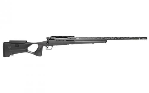 Savage 110 IMPULSE KLYM, Bolt Action Rifle, 308 Winchester, 22 Carbon Fiber Wrapped Stainless Steel Cut Barrel, 5/8x24 Threaded Muzzle, FBT Custom Carbon Fiber Stock, 5/16x24 Threaded Bolt Handle with Carbon Fiber Knob, Aluminum Receiver with Integral 1-Piece 20MOA Rail, Carbon Fiber Finish, Black/Gray, Includes 20MOA Picatinny Scope Rail, 1 Detachable Magazine, 4 Rounds 58104