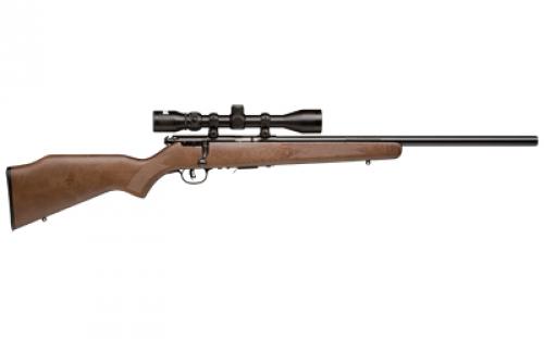 Savage 93R17GV, Bolt Action, 17HMR, 21, Heavy Blue Finish Barrel, Wood Stock, 5Rd, AccuTrigger, With 3x9 Scope, Right Hand 96222