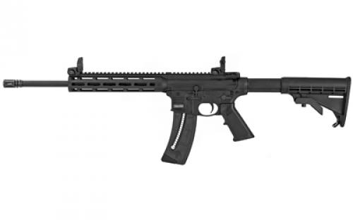 Smith & Wesson M&P 15-22, Semi-automatic Rifle, AR, 22LR, 16.5 Threaded Barrel, Black, 6 Position Collapsible Stock, 10 M&P Slim Handguard with Magpul M-LOK, Magpul Flip-Up Front and Rear Sights, 25Rd 10208