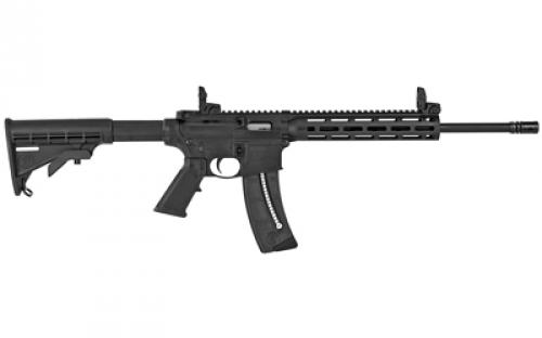 Smith & Wesson M&P 15-22, Semi-automatic Rifle, AR, 22LR, 16.5" Threaded Barrel, Black, 6 Position Collapsible Stock, 10" M&P Slim Handguard with Magpul M-LOK, Magpul Flip-Up Front and Rear Sights, 25Rd 10208