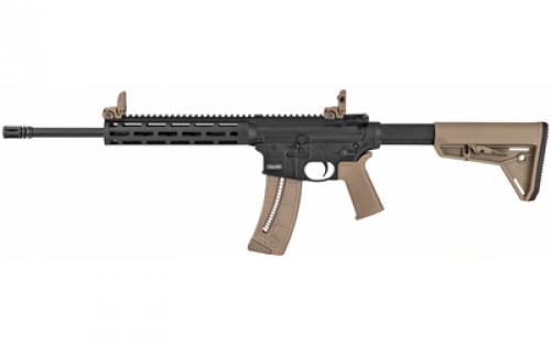 Smith & Wesson M&P15-22, Semi-automatic, AR, 22LR, 16.5 Threaded Barrel, Flat Dark Earth MOE-SL Grip, Stock and Rail Panels, 25Rd, Flip Up Front and Rear Sights 10210