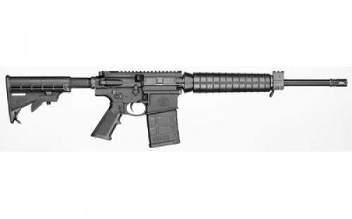 Smith & Wesson M&P 10 Sport, Semi-automatic, AR, 308Win/762NATO, 16 Barrel, Black Finish, 6 Position Black Collapsible Stock, 1-20Rd Magpul P-Mag, Flattop, Mid-Length Gas System 11532