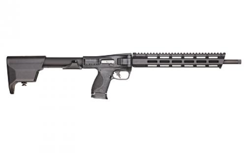 Smith & Wesson M&P FPC, Semi-automatic Folding Carbine, 9MM, 16.25" Threaded Barrel, 1/2x28, MLOK Handguard, Anodized Finish, Black, Flat Faced Trigger, Interchangeable Palmswell Panel, Fixed Stock Stores (2) Magazines, Includes Range Bag, (2) 23 Round, (1) 17 Round Magazines, BLEM (Damaged Case) 12575