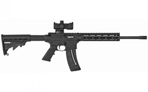 Smith & Wesson M&P15-22, Semi-automatic, AR, 22LR, 16.5" Threaded Barrel, Black, 25Rd, 10" M&P Slim Handguard with Magpul M-LOK, MP100 4MOA Red/Green Dot Optic Included, BLEM (Damaged Case) 12722