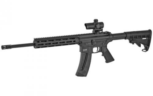 Smith & Wesson M&P15-22, Semi-automatic, AR, 22LR, 16.5" Threaded Barrel, Black, 25Rd, 10" M&P Slim Handguard with Magpul M-LOK, MP100 4MOA Red/Green Dot Optic Included, BLEM (Damaged Case) 12722