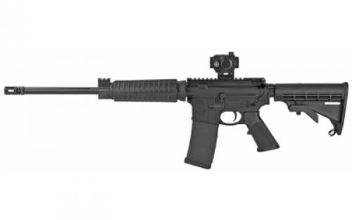 Smith & Wesson M&P 15, Sport II, Optics Ready, Semi-automatic, AR, 556NATO, 16 Barrel, Black, Black Collapsible Stock, 1 Mag, 30Rd, Flattop Receiver, Crimson Trace CTS-103 Red/Green Dot Sight Included, 4MOA Dot 12936