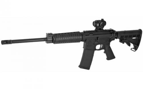 Smith & Wesson M&P 15, Sport II, Optics Ready, Semi-automatic, AR, 556NATO, 16" Barrel, Black, Black Collapsible Stock, 1 Mag, 30Rd, Flattop Receiver, Crimson Trace CTS-103 Red/Green Dot Sight Included, 4MOA Dot 12936