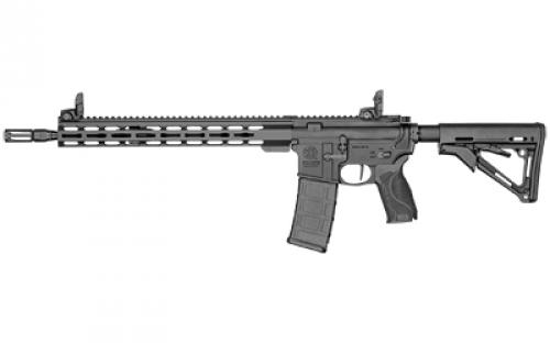 Smith & Wesson M&P15T II, Semi-automatic, AR, 556NATO, 16 Barrel, Black, Armornite Finish, Black Collapsible Magpul CTR Stock, Flattop Rail, M4E Flash Suppressor, Mid Length Gas System, Free Float M-LOK Handguard, Magpul Flip Up Front and Rear Sights, 30 Rounds, 1Magazine, BLEM (Damaged Case and Box) 13492