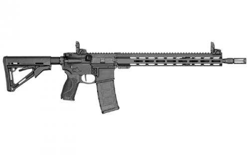 Smith & Wesson M&P15T II, Semi-automatic, AR, 556NATO, 16" Barrel, Black, Armornite Finish, Black Collapsible Magpul CTR Stock, Flattop Rail, M4E Flash Suppressor, Mid Length Gas System, Free Float M-LOK Handguard, Magpul Flip Up Front and Rear Sights, 30 Rounds, 1Magazine, BLEM (Damaged Case and Box) 13492