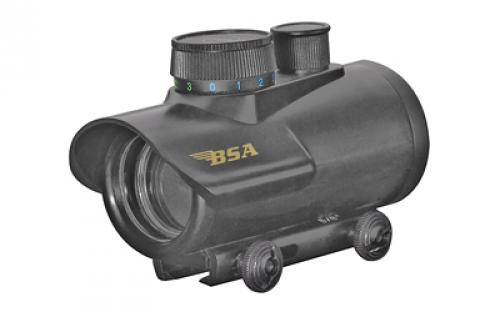 BSA Optics HMRGBD30CP, Red Dot, 30mm Objective, 5MOA Red, Green, or Blue Dot, Black Color HMRGBD30CP