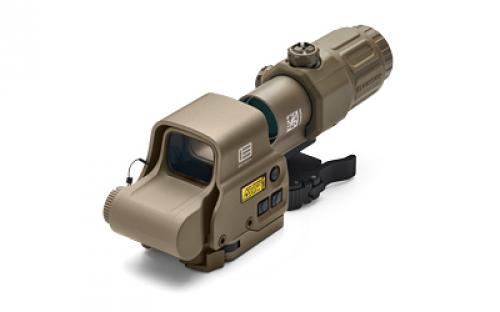 EOTech EXPS3-0 Holographic Sight, Red 68 MOA Ring with 1 MOA Dot Reticle, Night Vision Compatible, Side Button Controls, Quick Disconnect Mount, Includes G33 3X Magnifier, Tan, BLEM (Scratch on Battery Compartment) HHSVIIITAN