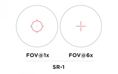 EOTech Vudu Rifle Scope, 1-6X24mm, SR-1 Illuminated Reticle, First Focal Plane, Black VDU1-6FFSR1