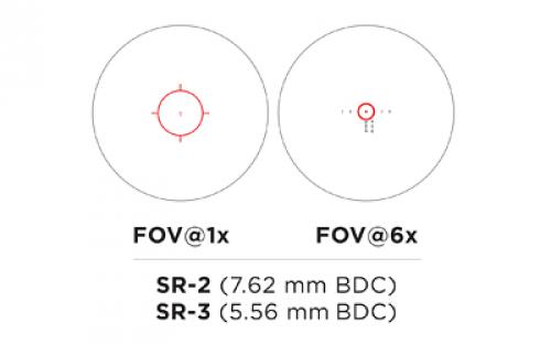 EOTech Vudu Rifle Scope, 1-6X24mm, SR-3 (5.56mm BDC) Illuminated Reticle, First Focal Plane, Black VDU1-6FFSR3