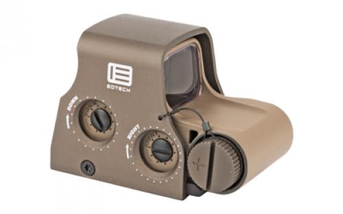 EOTech Tactical, Holographic, Non-Night Vision Compatible Sight, Red Reticle, 68MOA Ring with 1MOA Dot, Tan, Rear Buttons, Includes CR123 Battery XPS2-0TAN