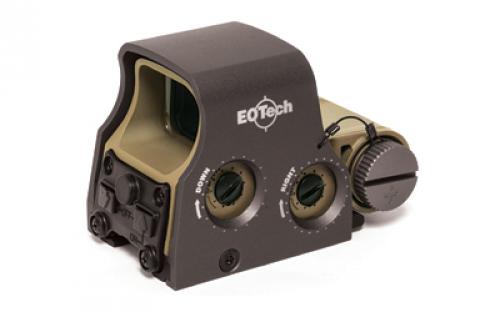 EOTech Tactical, Holographic, Non-Night Vision Compatible Sight, Red Reticle, 68MOA Ring with 1MOA Dot, Tan, Rear Buttons, Includes CR123 Battery XPS2-0TAN