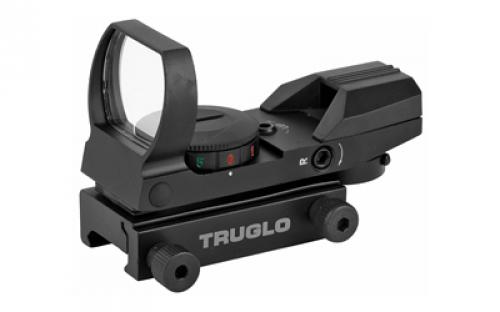 Truglo Red Dot, Black Finish, Multiple Reticle, Dual Color Open Dot Sight, 34mm TG-TG8360B