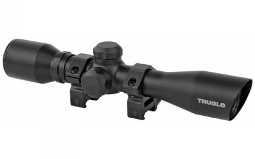 Truglo 4x32 Compact Scope Series, Strut 'N Rut Shotgun Scope, 4X32, 1", Diamond Shotgun Reticle, Waterproof, Fog Proof, Nitrogen Gas Filled, Rubber Eye Guard, 4" Eye Relief, Compact/Lightweight, Mounting Rings Included, Matte Black Finish TG-TG8504BD