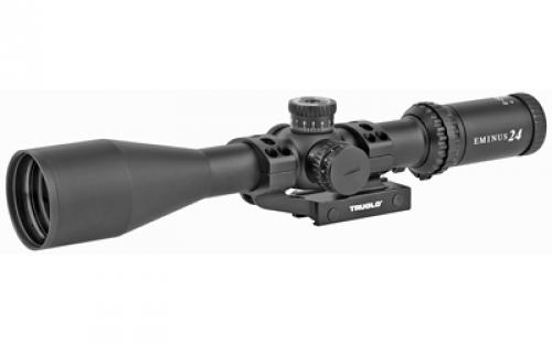 Truglo EMINUS Rifle Scope, 6-24X50, Muti-Coated Lenses, Illuminated TacPlex Reticle, Side Focus Dial, Matte Black, 30mm, 1 Piece Base, 3 Sunshade, and CR2032 Battery Included TG-TG8562TLR