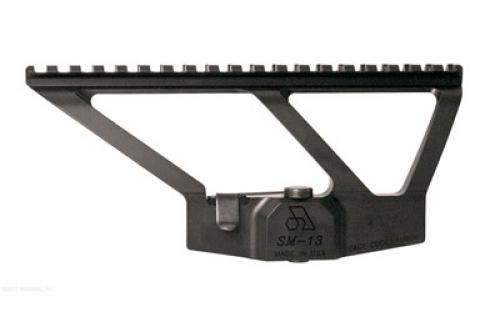 Arsenal, Inc. Scope Mount, Fits AK, 7.625 Picatinny Rail, Low Profile, One-piece, Quick Release, Black SM-13