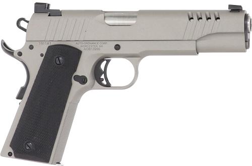 AUTO-ORDNANCE 1911A1 .45ACP STAINLESS ADJ SIGHT GRAY G10