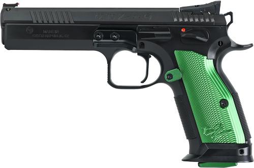 CZ TS2 RACING GREEN 9MM FS 20 RD BLACK POLYCOAT GREEN GRIP